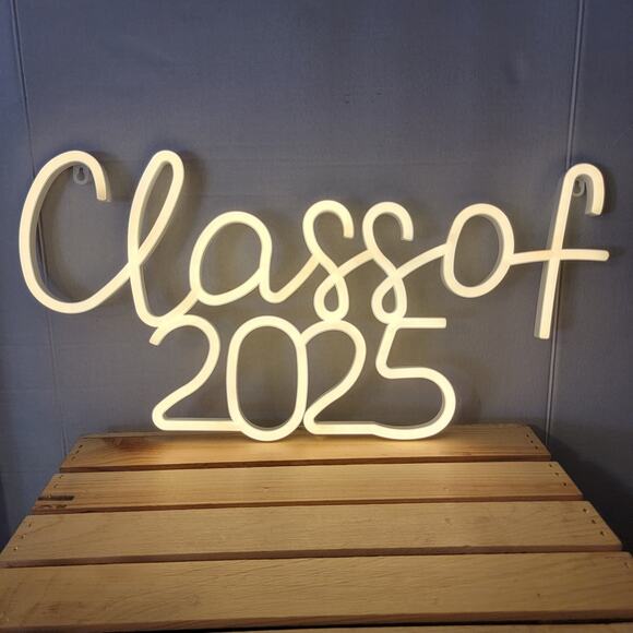 "Class of 2025" Light & "2025" Thin Wooden Cutout from Hobby Lobby - Picture 3 of 5